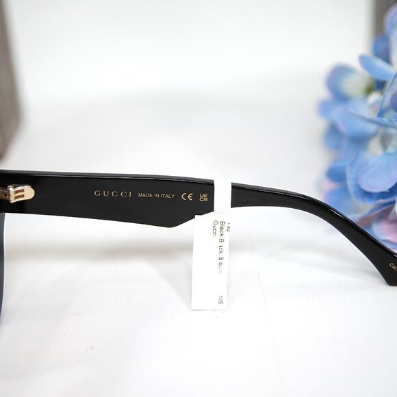 Gucci Round Black GG Logo Acrylic Metal Sunglasses NWT GG0975S - Picture 3 of 9